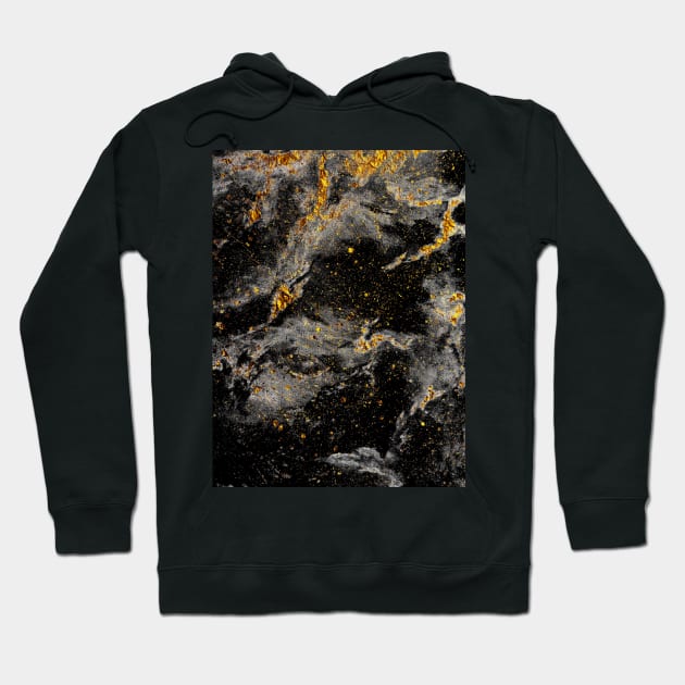 Galaxy Black Gold Hoodie by Gringoface